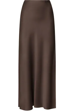 Brunello Cucinelli Cady Side Slit Long Skirt