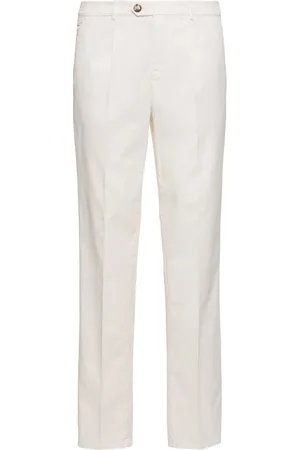 Brunello Cucinelli Dyed Stretch Cotton Gabardine Pants