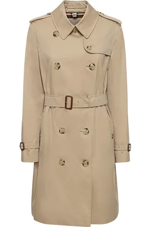 Burberry Kensington Mid-length Canvas Trench Coat