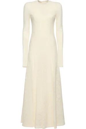 Serafini Long Sleeve Lace Long Dress
