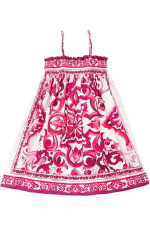 Dolce & Gabbana Majolica Print Cotton Poplin Dress
