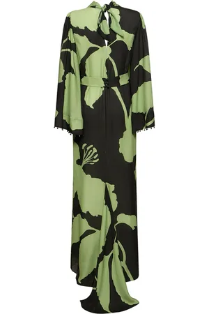 JOHANNA ORTIZ Earthy Elegance Embroidered Silk Dress