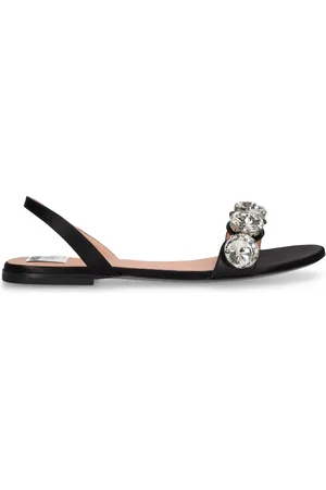 Moschino 5mm Satin Flat Sandals