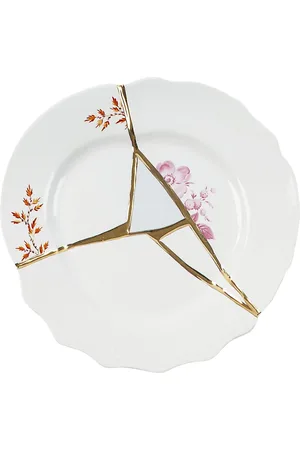 SELETTI Kintsugi Porcelain Fruit Plate