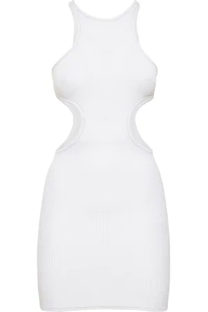 Reina Olga Ele Cut Out Crinkle Stretch Mini Dress