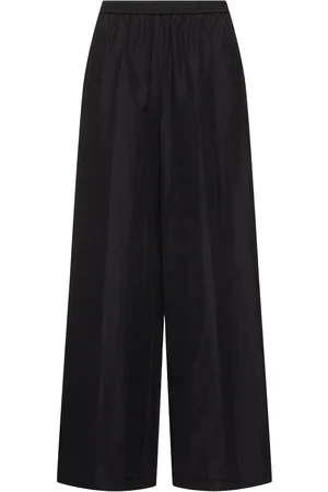 FORTE FORTE Elastic Waist Taffeta Wide Leg Pants