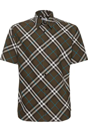 Burberry Check Cotton Short Sleeve Shirt