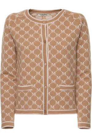 Max Mara Tivoli Knit Jacquard Logo Cardigan