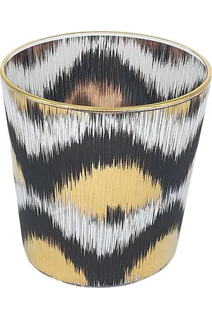 Les-Ottomans Set Of 4 Ikat Gold Glasses