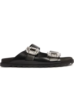 Roger Vivier 20mm Slidy Viv Leather Sandals