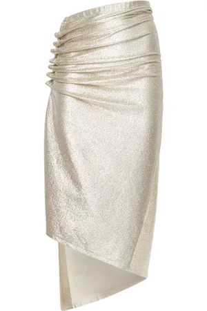 Paco rabanne Asymmetric Stretch Jersey Lurex Skirt