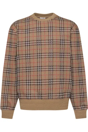 Burberry Check Jacquard Crewneck Sweater