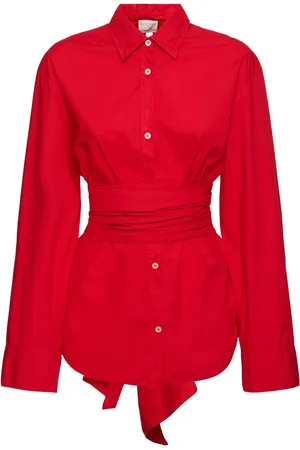 FORTE FORTE Knotted Poplin Long Shirt