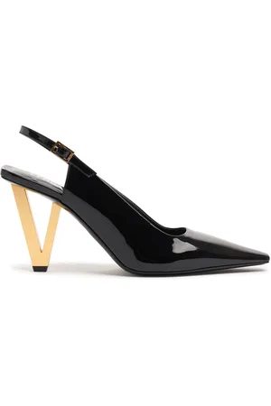 VERSACE 85mm Patent Leather Slingbacks