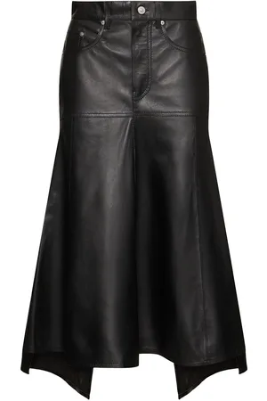 Victoria Beckham Panelled Leather Midi Skirt