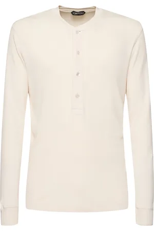 Tom Ford Cotton & Modal Ribbed Henley T-shirt