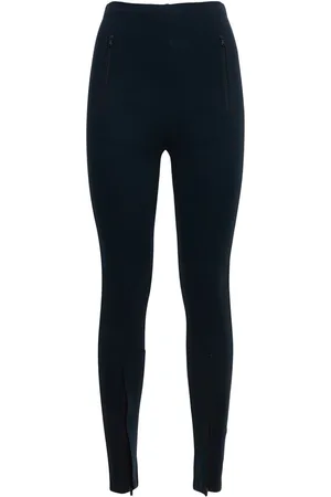 WARDROBE.NYC Stretch Jersey Front Zip Leggings