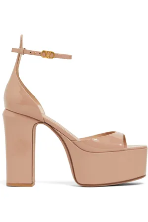 VALENTINO GARAVANI 120mm Tan-go Patent Leather Sandals