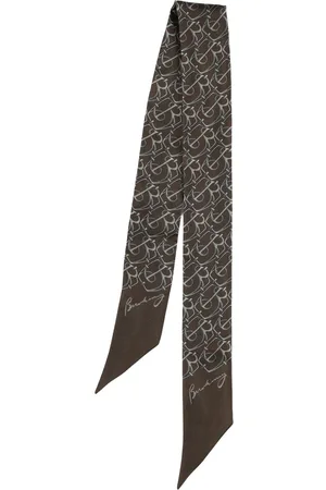 Burberry Super Skinny Printed Silk Bandeau Scarf