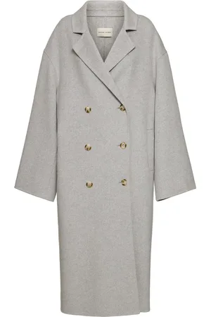 Loulou Studio Borneo Double Breast Wool Blend Coat
