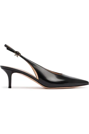 Gianvito Rossi 55mm Robbie Leather Slingbacks