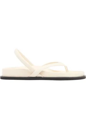 St Agni 20mm Leather Slingback Thong Sandals