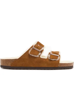 Birkenstock Arizona Shearling & Suede Sandals