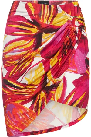 Louisa Ballou Printed Stretch Mini Skirt