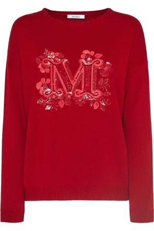 Max Mara Quota Logo Knit Crewneck Sweater