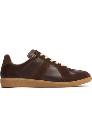 Maison Margiela Replica Leather & Suede Low Top Sneakers