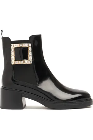 Roger Vivier 60mm Viv Ranger Patent Leather Boots