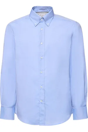 Brunello Cucinelli Cotton Twill Button Down Shirt