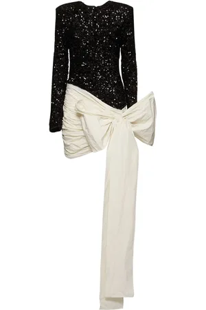 ROTATE Sequined Mini Dress W/bow