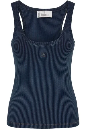 GIUSEPPE DI MORABITO Ribbed Stretch Cotton Tank Top