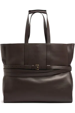 Moschino Large Tie Me Leather Tote Bag