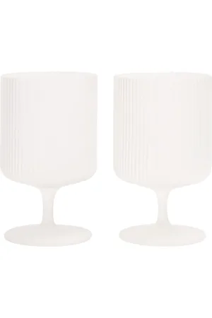 Ferm Living Set Of 2 Ripple Wine Glasses