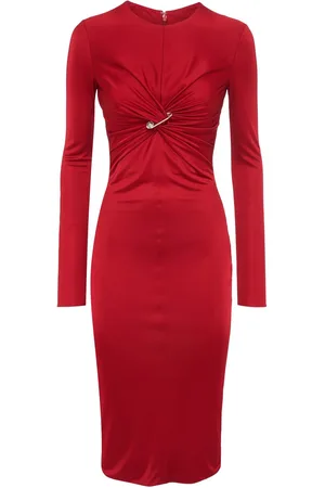 VERSACE Liquid Viscose Jersey Midi Dress