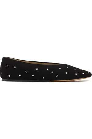 Le Monde Beryl 10mm Regency Studded Suede Ballerinas
