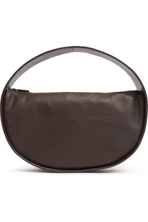 St Agni Petite Arc Woven Leather Shoulder Bag