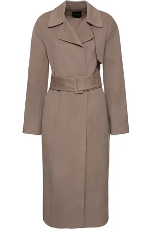 THEORY Belted Wool & Cashmere Wrap Trench Coat