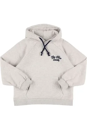 The New Society Embroidered Cotton Sweatshirt Hoodie