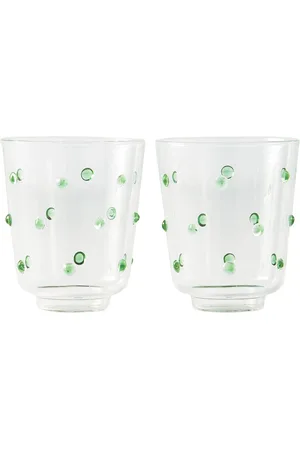 POLSPOTTEN Set Of 2 Nob Glass Tumblers
