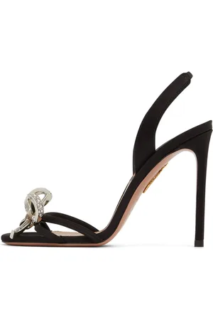 Aquazzura 105mm Babe Satin Slingback Sandals