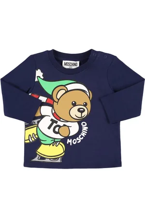 Moschino Printed Cotton Jersey Longsleeve T-shirt