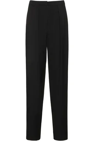 MAGDA BUTRYM Wool Twill Straight High Waist Pants