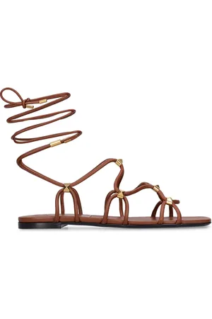 VALENTINO GARAVANI 5mm Rockstud Leather Flat Shoes
