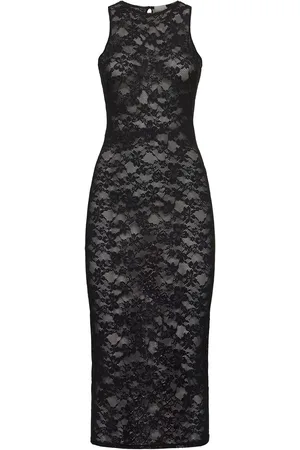 FLEUR DU MAL Le Stretch Lace Midi Tank Dress