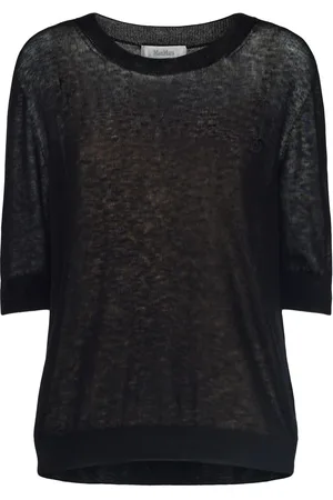 Max Mara Negelia 3/4 Sleeve Wool Gauze Top