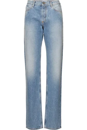 The Attico Glossy Coated Denim Straight Jeans