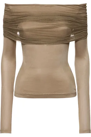CHRISTOPHER ESBER Sonora Sheer Tulle Rib Top
